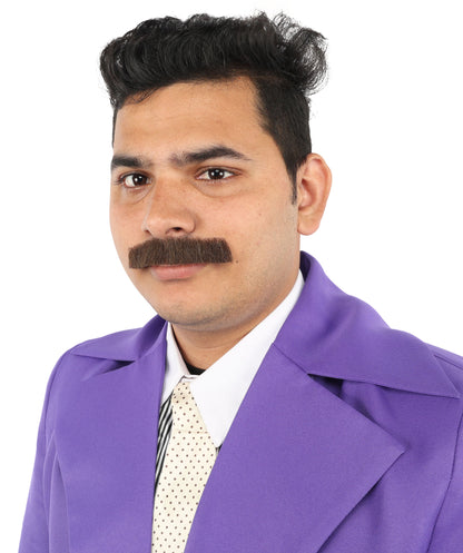 Men Moustache Human Hair  | Facial Hair Multiple Colours Option | HPO