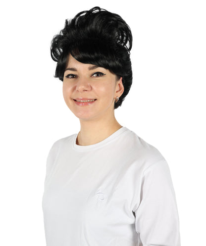 HPO Women's Bun Style 50s Housewife Multiple Wig | Halloween and Cosplay Wig | Flame-retardant Synthetic Fiber