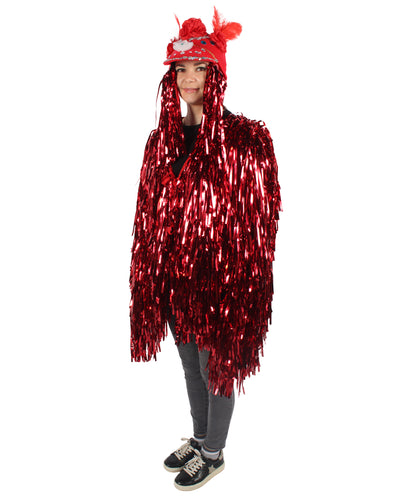 Adult Unisex DJ Tinsel Costume| Multiple Color Options