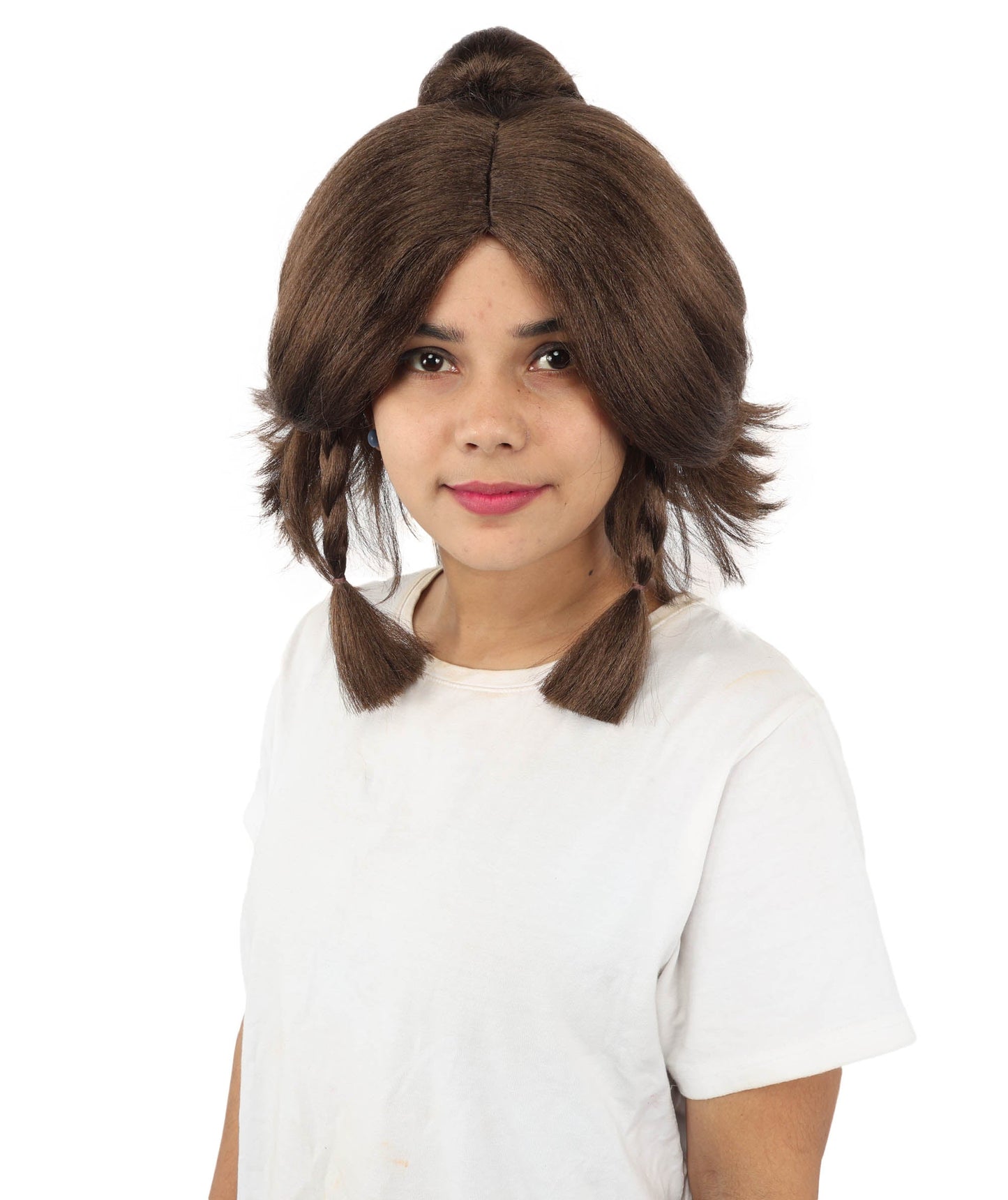 HPO Adult Women's Alien Nature Spirit Hair | Multiple Color Options | Soft Textured Bob with Beaded Braids, Heat Resistant Synthetic Fiber & Breathable Mesh | Halloween, Fantasy Roleplay, Themed Party, Theater & Carnival