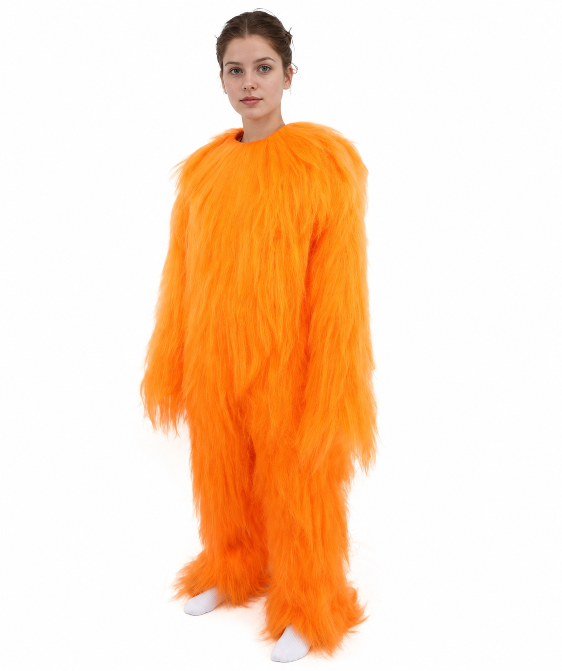 HPO Teen Extreme Hairy Person Costume Bundle & Mask Set - Full-Body Hair Suit Extra-Long Costume Wig for Halloween, Cosplay & Parties - Multiple Color Options