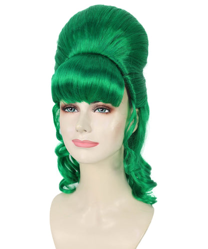 HPO Women's Class 60's Brown Half Updo Wig with Ponytail | Halloween  Wig | Flame-retardant Synthetic Fiber