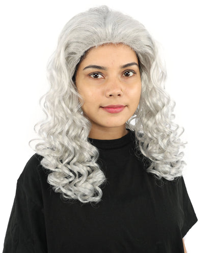 HPO Adult Women’s 16-Inch Medium Wig with Soft Curls | Multiple Color Options | Ideal for Cosplay, and Themed Events | Elegant, Versatile Hairpiece for Various Looks