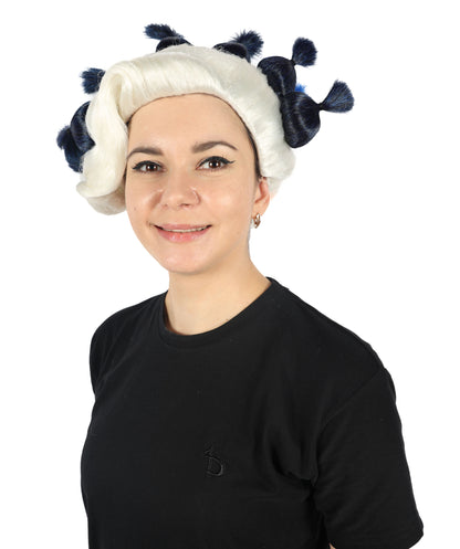HPO Women's Dramatic Elegant Updo Bun Wig | Multiple color options | Flame-retardant Synthetic Fiber