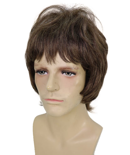 HPO Men's 80s 90s Rock Star Wig – Liam & Noel Gallagher Short Wavy Cosplay Wigs