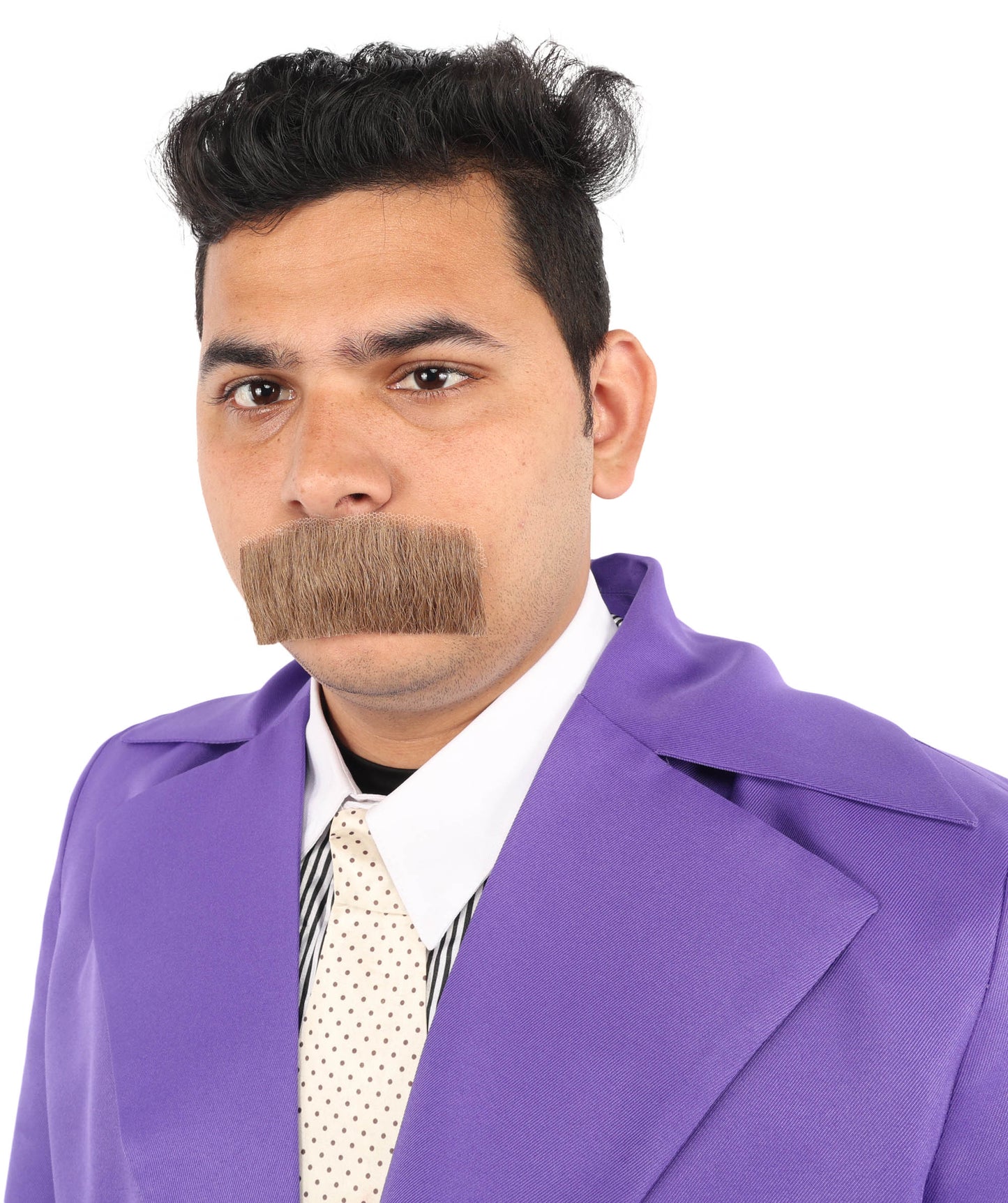 Men's Human Hair Moustache | Facial Hair Multiple Colours Option | HPO
