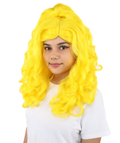 HPO Adult Long 20-Inch Curly Wig | Multiple Color Options | Ideal Cosplay, and Themed Parties | Soft, Natural-Looking, and Easy to Wear