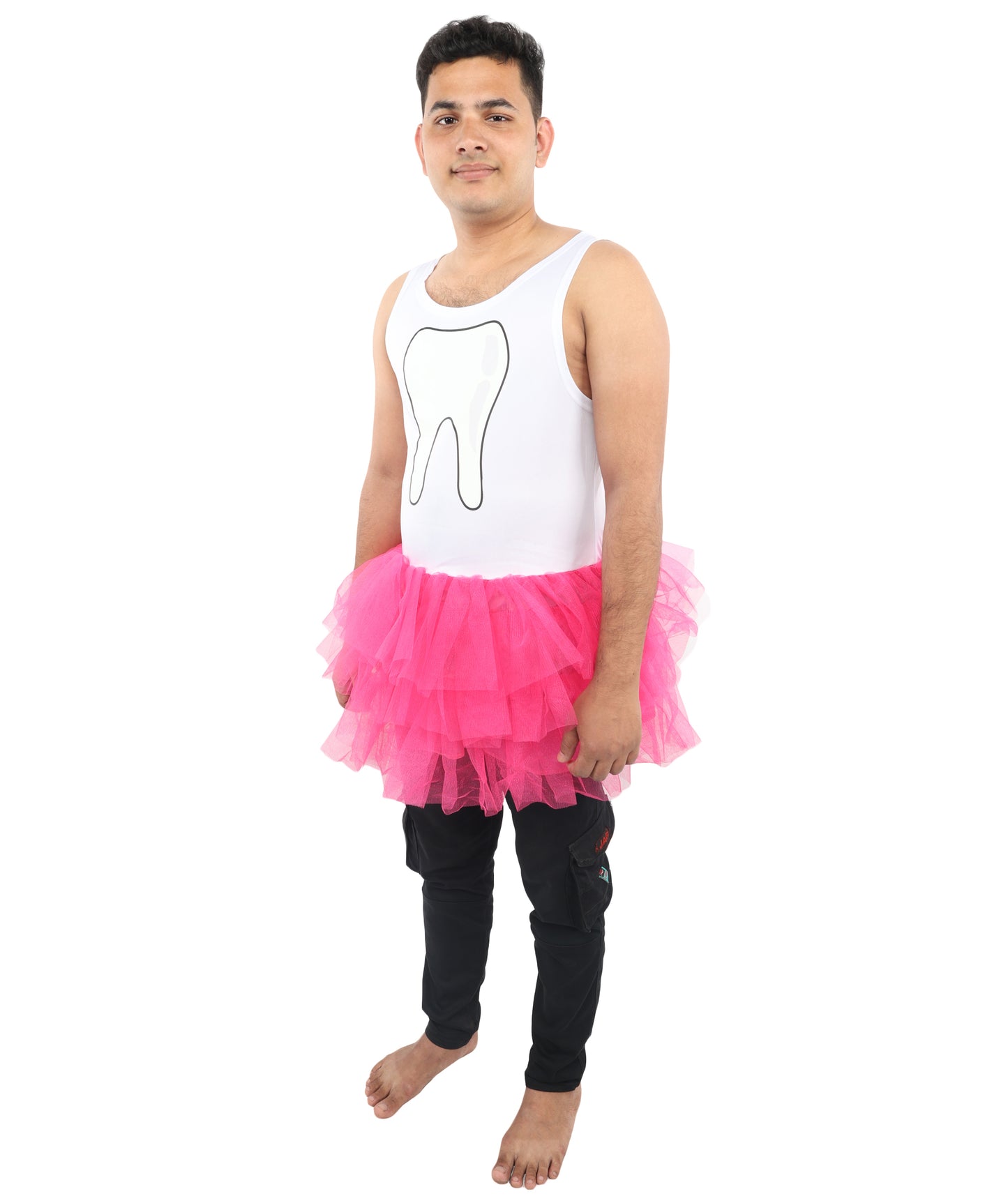 HPO Men's White & Pink Ballet Tutu Costume – Layered  Dance Themes Dress | Ideal for Halloween, Cosplay & Party Events