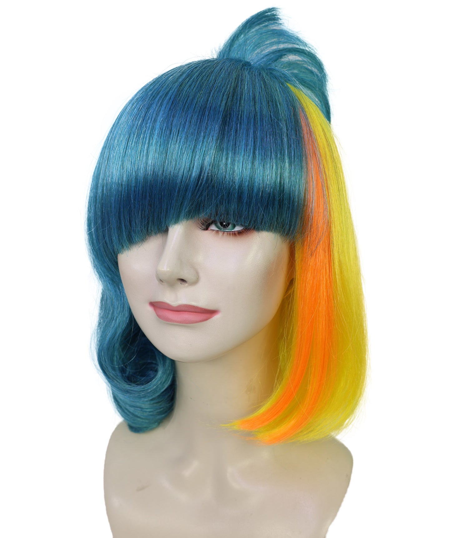 HPO Women's Random Costume Wig – Synthetic Hairpiece for Parties, Festivals, and Themed Events, Breathable Capless Cap