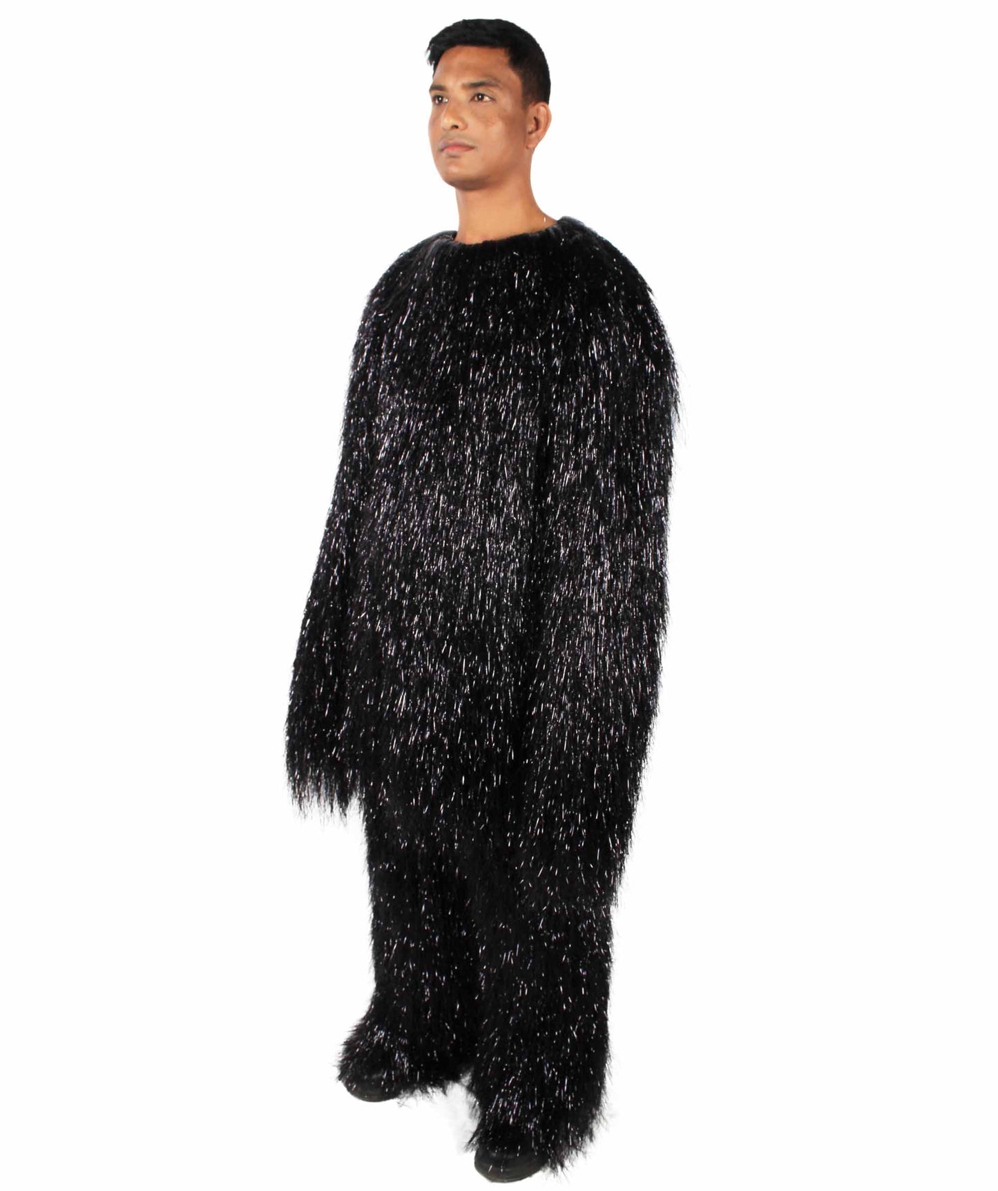 HPO Hairy Unisex Ape Mask and Bodysuit Costume Tinsel  | Multiple Colors