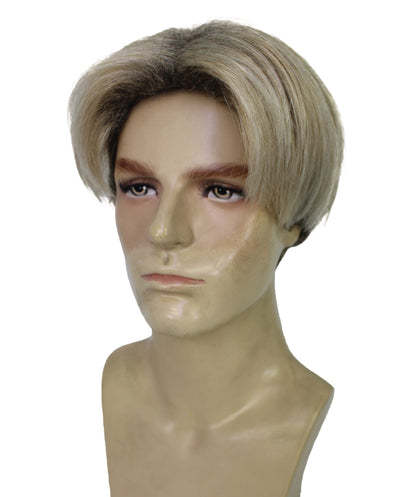 HPO Adult Male WIG 90's Heartthrob – Short Blonde Wig Light weight Synthetic Fiber, Perfect for 90s-Themed Costumes, Halloween Cosplay and Retro Parties