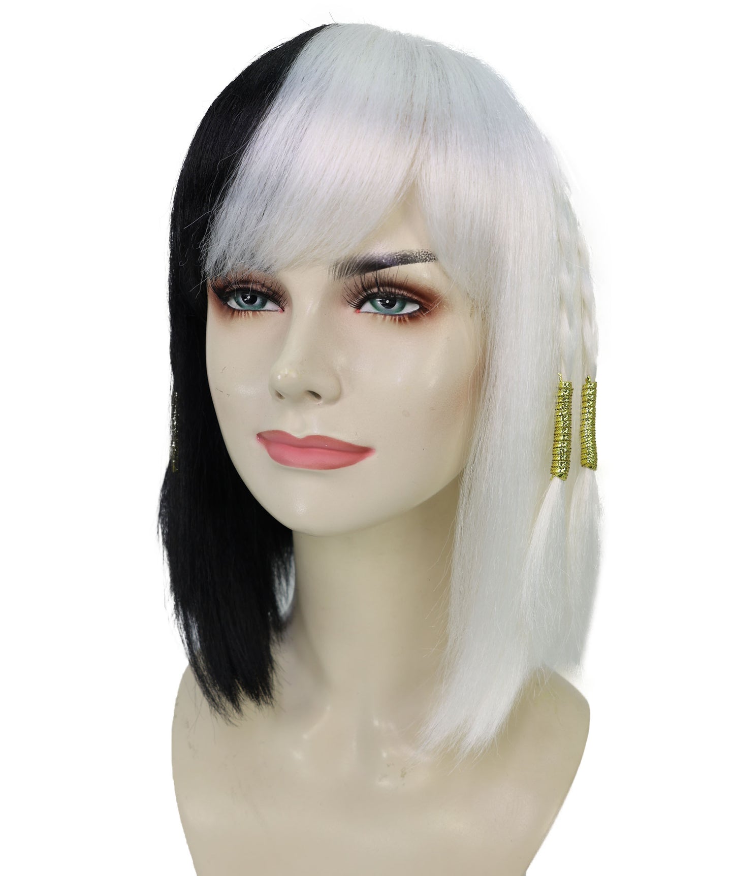 Pharah Costume Wig , Short Black Fancy Wig , Premium Breathable Capless Cap
