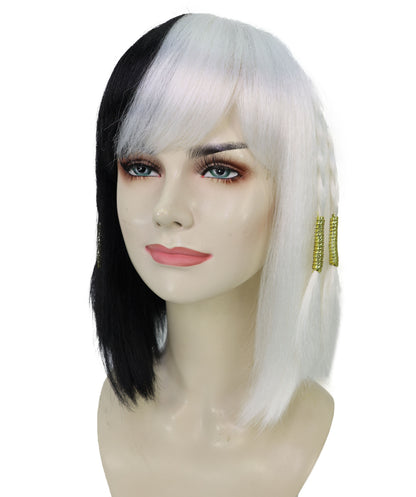 Pharah Costume Wig , Short Black Fancy Wig , Premium Breathable Capless Cap