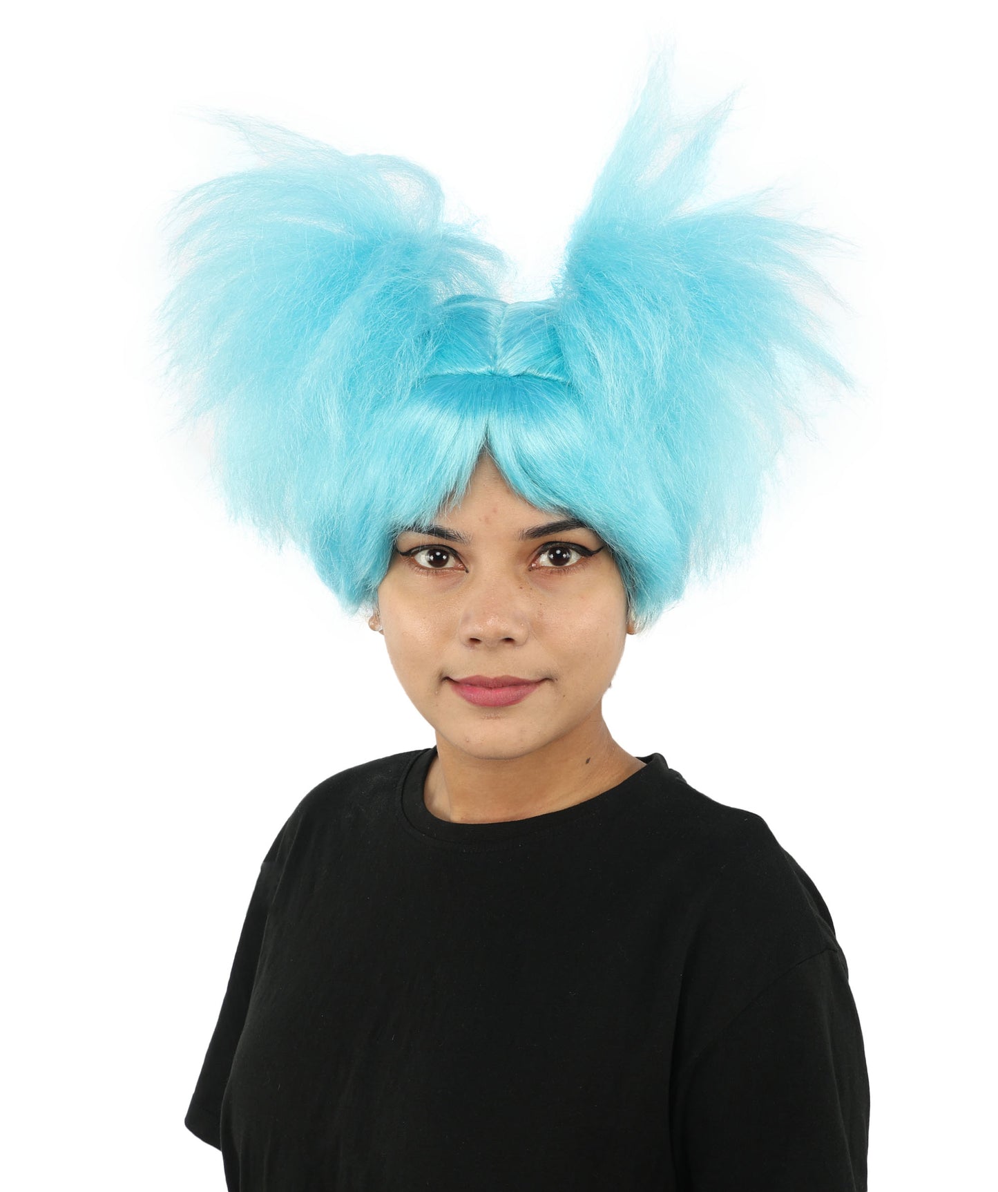 HPO Women’s 15-Inch Orange Spiky Troll Wig | Fun Animated Character | Bright and Bold Look for Halloween, Cosplay, and Themed Party