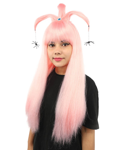 HPO Adult Women's Spider Gothic Sculpted Wig | Multiple Color Options, create of synthetic fiber, architectural spider-leg loops with blunt bangs, breathable base | Party, Halloween, theater, drag, performance, costume events