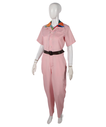 HPO Women's American Action Comedy Movie Character Jody Moreno Pink Jumpsuit, Perfect for Halloween, Flame-retardant Synthetic Fabric