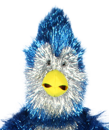 HPO Men's Furry Cardinal Mascot Tinsel Mask Costume, Halloween-Mask, Flame-retardant Tinsel Material