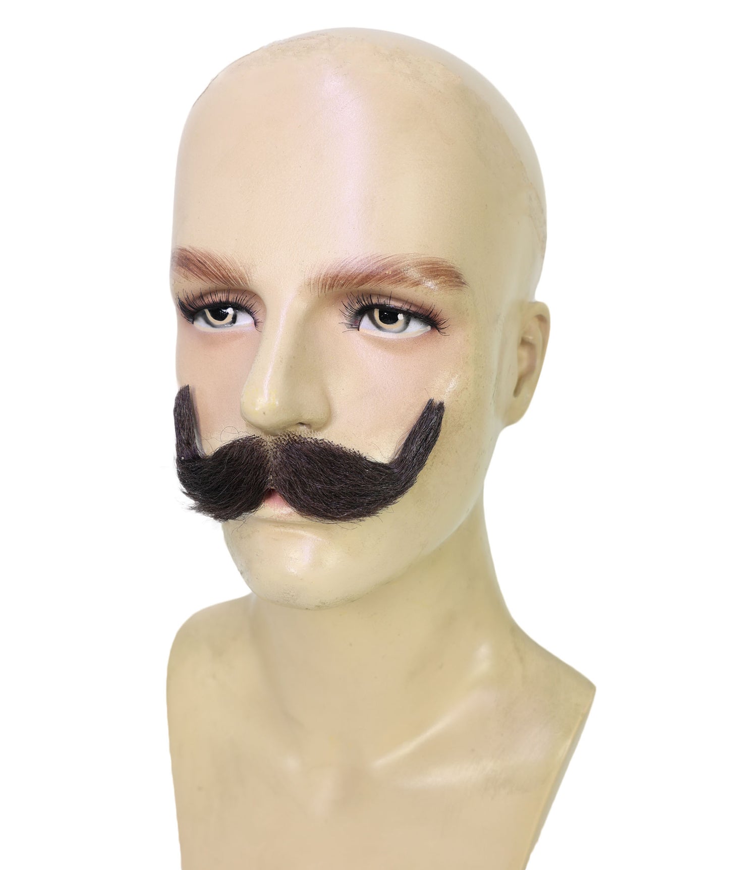 HPO Adult Men HANDLEBAR Tash – Multiple  Handlebar Mustache, Self-Adhesive Lightweight Synthetic Fiber Perfect for Cosplay and Themed Events
