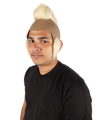 HPO Men’s Tough Black Guy T Mohawk Wig| Perfect for Halloween| Flame-retardant Synthetic Fiber