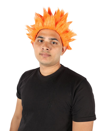 HPO Men’s Anime Young Ninja Nine Tail Yellow Blonde Spiky Wig