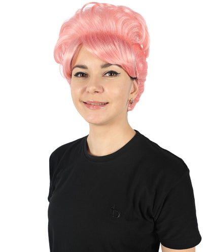 HPO Women's Bun Style 50s Housewife Multiple Wig | Halloween and Cosplay Wig | Flame-retardant Synthetic Fiber