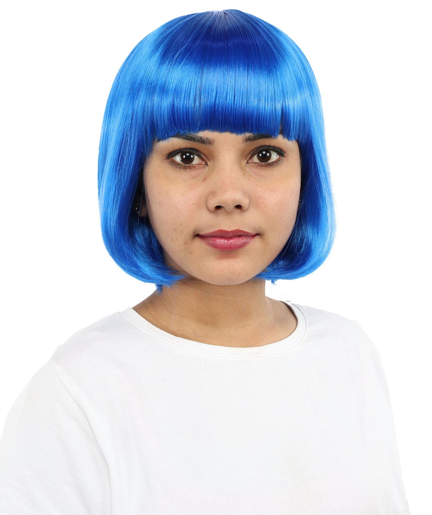 Adult Women’s Medium Bob Wig with Bangs – Layered Hairstyle with Soft Synthetic Fibers & Smooth Texture With Standard Cap | Stylish Hairpiece for Cosplay, Parties & Photo Shoots | Multicolor Options