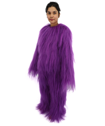 HPO Teen Extreme Hairy Person Costume Bundle & Mask Set - Full-Body Hair Suit Extra-Long Costume Wig for Halloween, Cosplay & Parties - Multiple Color Options