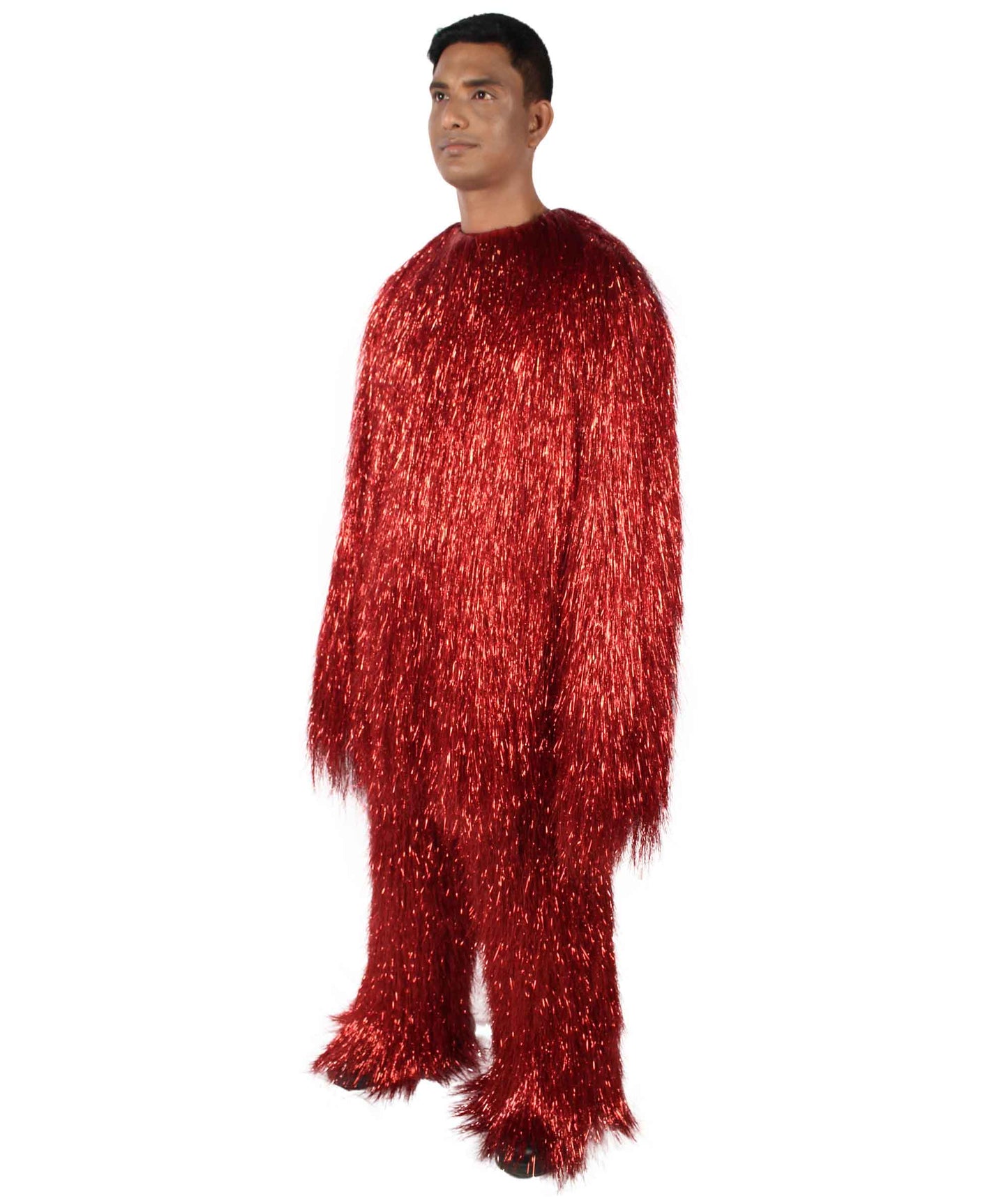 HPO Hairy Unisex Ape Mask and Bodysuit Costume Tinsel  | Multiple Colors