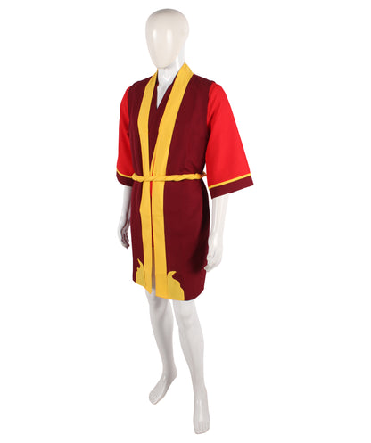 HPO Men's Red Anime Uniform Costume| Perfect for Halloween| Flame-retardant Synthetic Fabric