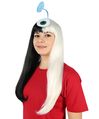 Womens Aliens Wig with Antennae , Blue TV/Movie Wigs , Premium Breathable Capless Cap