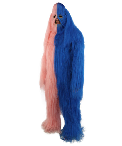 HPO  Extreme Hairy Person Two Part Costume, Mask and Bundle Set - Full-Body Hair Suit Extra-Long Costume Wig for Halloween, Cosplay & Parties - Multiple Color Options