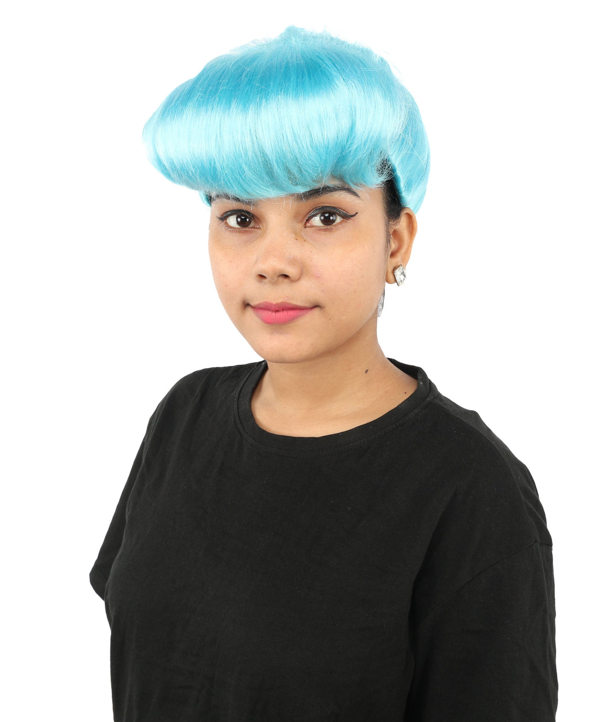 HPO Adult Women's Retro Pin-Up Wig | Multicolor Options, create of synthetic fiber, vintage curled bumper bangs with rolled back, breathable base | Party, Halloween, theater, drag, performance, costume events