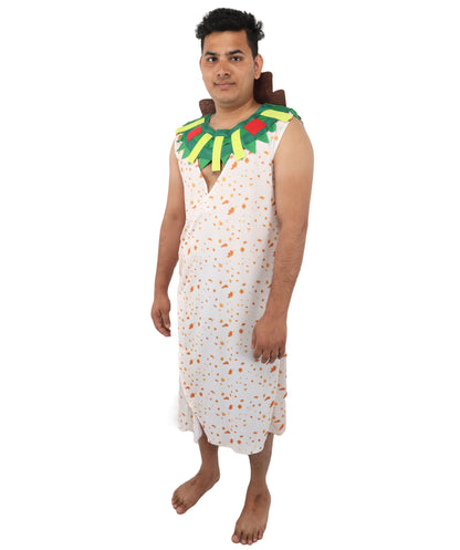 HPO Men’s Burrito White Costume | Food-Themed Cosplay Outfit | Halloween, Party, Stage & Themed Event Funny Wrap Suit