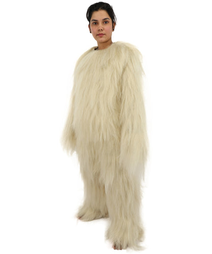 HPO Teen Extreme Hairy Person Costume Bundle & Mask Set - Full-Body Hair Suit Extra-Long Costume Wig for Halloween, Cosplay & Parties - Multiple Color Options