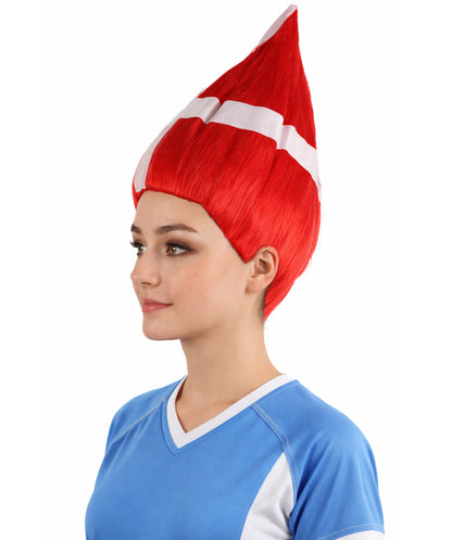 Denmark Flag Sports Troll Wig | Premium Breathable Capless Cap