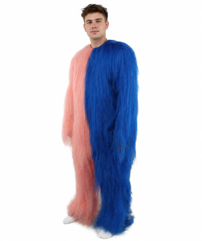 HPO  Extreme Hairy Person Two Part Costume, Mask and Bundle Set - Full-Body Hair Suit Extra-Long Costume Wig for Halloween, Cosplay & Parties - Multiple Color Options