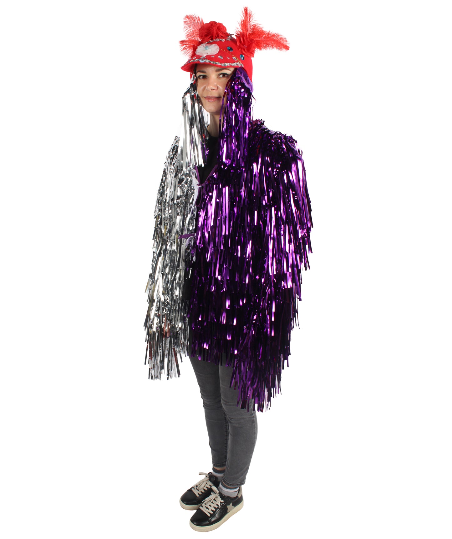 Adult Unisex DJ Tinsel Costume| Multiple Color Options