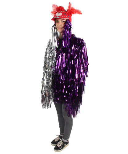 Adult Unisex DJ Tinsel Costume| Multiple Color Options