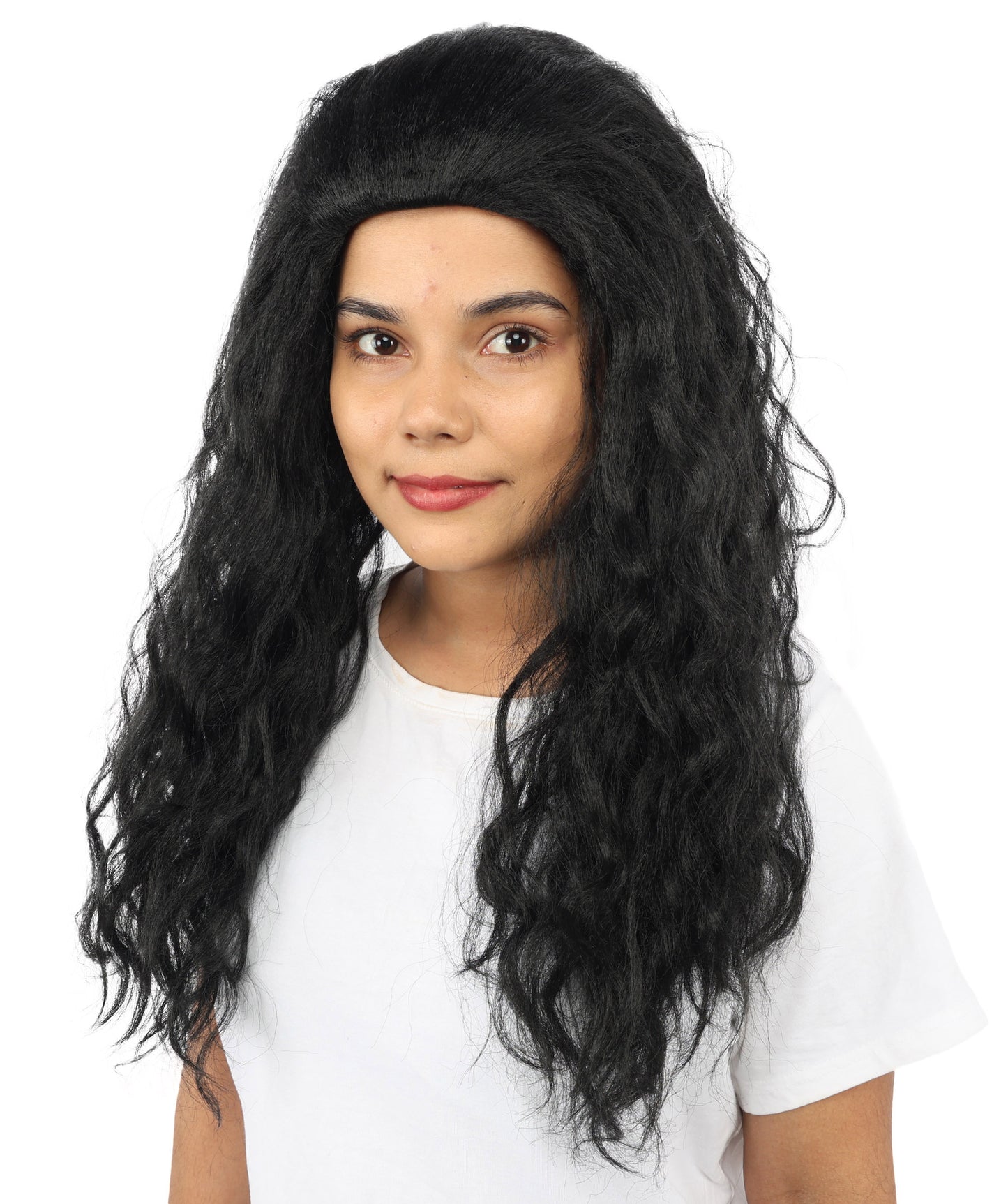 HPO Women’s Pink Long Wavy Wig | 25 Inch Long Hair with Capless Cap Design | Ideal for Playful at Halloween Cosplay, and Themed Parties