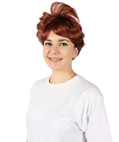 HPO Women's Bun Style 50s Housewife Multiple Wig | Halloween and Cosplay Wig | Flame-retardant Synthetic Fiber