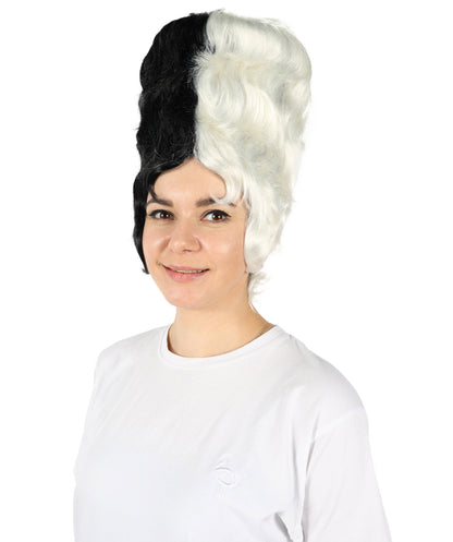 HPO Woman's 18th Century Colonial Lady Wig | Multicolor Historical Wig | Premium Breathable Capless Cap