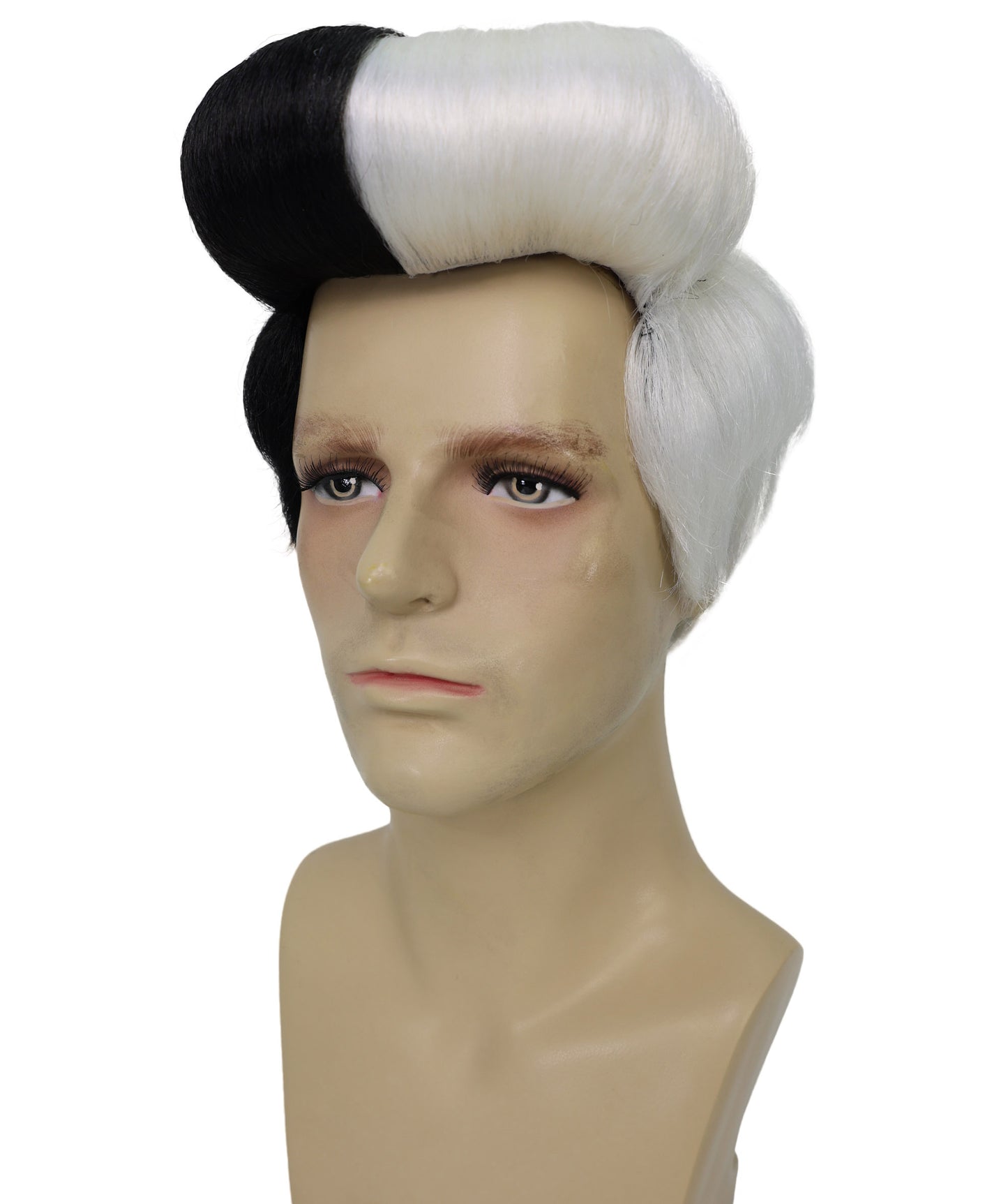 HPO  Men's Manga Anime Pompadour Wig | Perfect for Halloween | Flame-retardant Synthetic Fiber