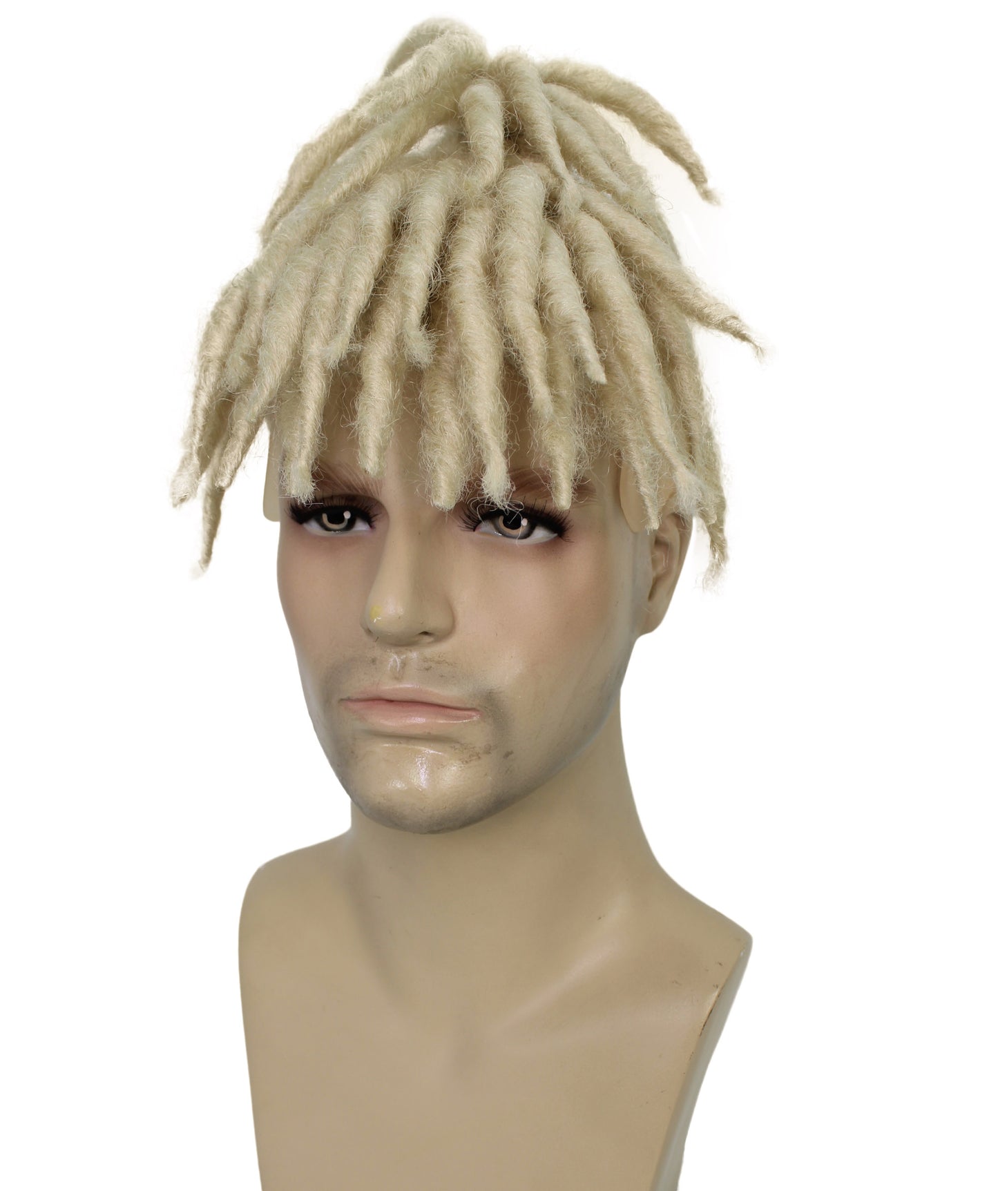 HPO Men’s American Rapper Dark Blue Dreadlock Updo Wig I Non-flammable Synthetic Fiber Wig