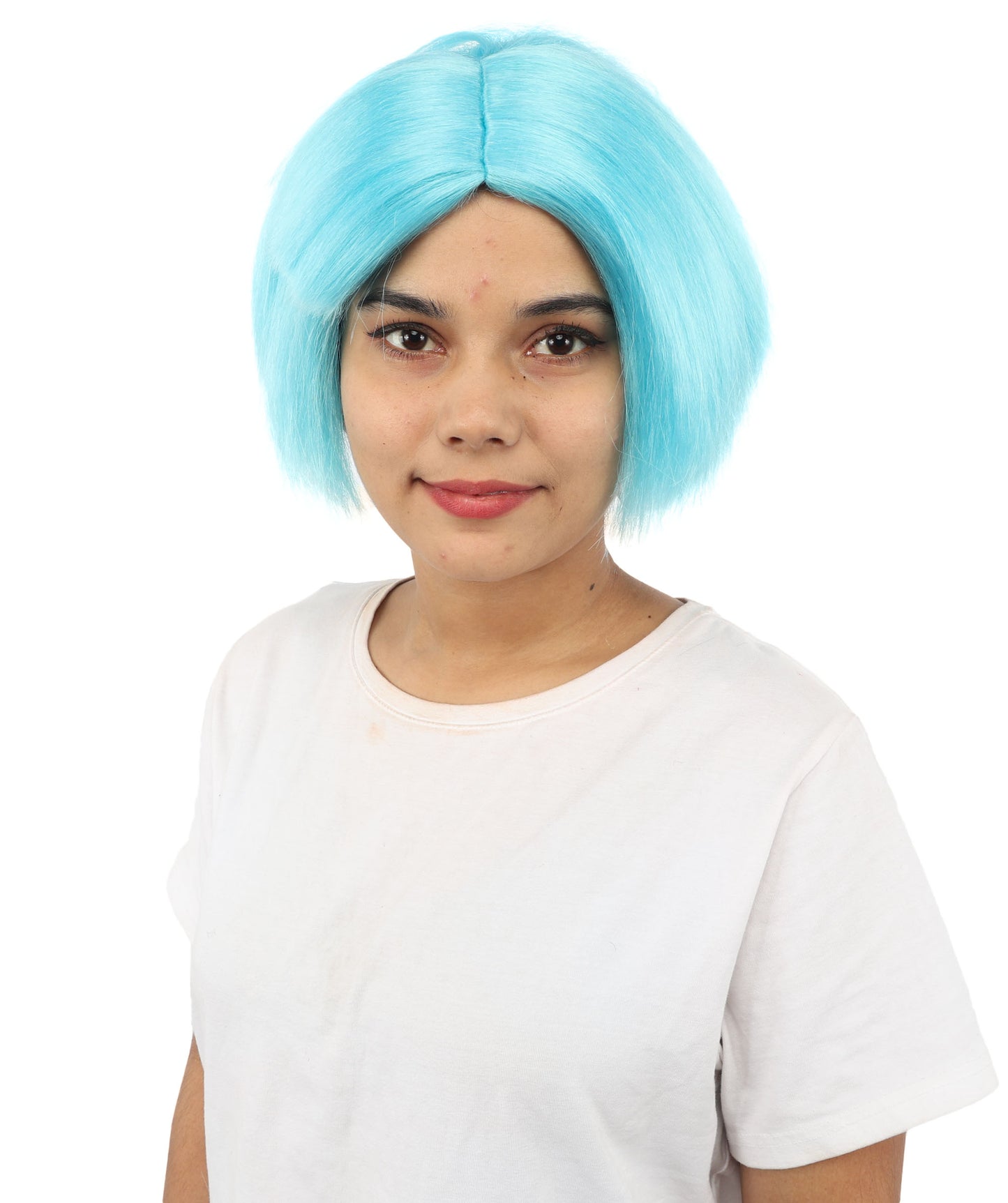 HPO Women’s Neon Yellow Bob Wig with Bangs—Bright Straight Cut Wig | Celebrity Inspired Hairpiece for Party, Halloween and Cosplay
