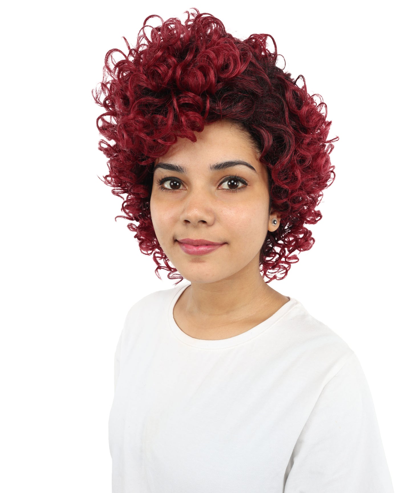 HPO Women's Burgundy Rod Set Wig | Salon Styling Hair Set Natural | Durable, Flexible Rods for Curling, Twisting & Protective Hairstyles