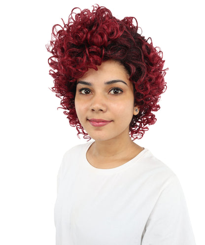 HPO Women's Burgundy Rod Set Wig | Salon Styling Hair Set Natural | Durable, Flexible Rods for Curling, Twisting & Protective Hairstyles