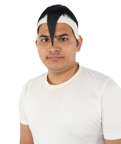 HPO Adult Men's Men's Adhesive Front Military Wig | Multicolor Options | Dark High and Tight Style with Glue-On Sideburns, Synthetic Fiber & Realistic Hairline | Halloween, Sci-Fi Roleplay, Special Effects Makeup & Costume Events