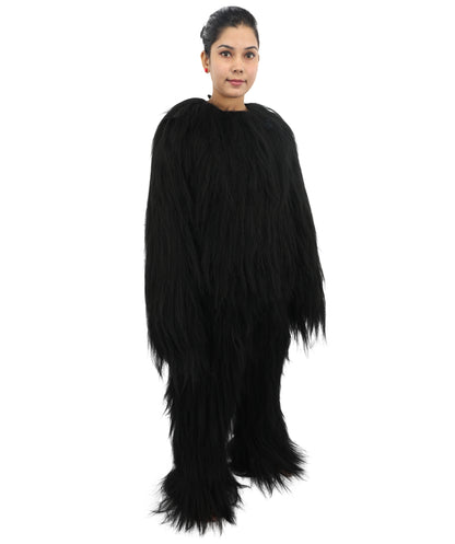 HPO Teen Extreme Hairy Person Costume Bundle & Mask Set - Full-Body Hair Suit Extra-Long Costume Wig for Halloween, Cosplay & Parties - Multiple Color Options