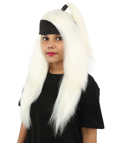 Women's High Ponytail Ninja Wig | Multiple Color Options | Create of synthetic fiber, long straight texture with top-tied fountain, breathable base | Cosplay, Halloween, theater, party, performance, costume events