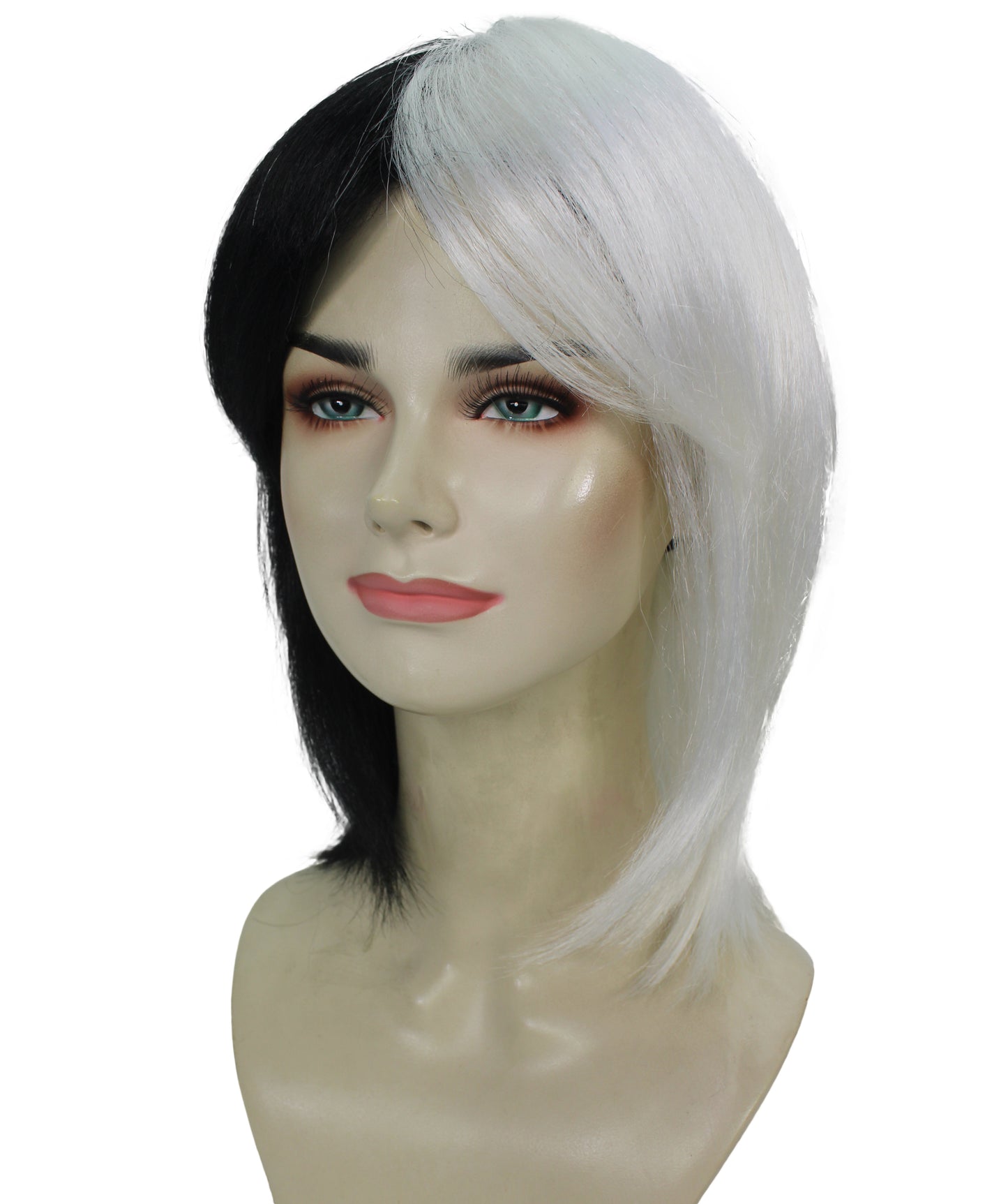 Shoulder Length Bob with Side Bangs Party Wig |  Halloween Wig | Premium Breathable Capless Cap